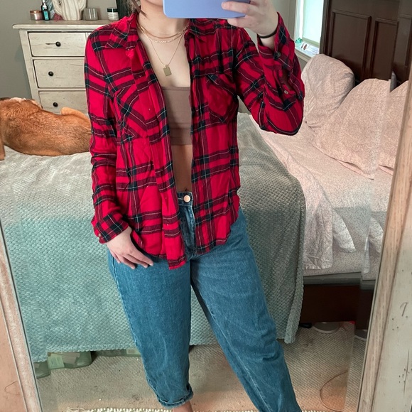 Lucky Brand Red Plaid Button Down Shirt - Picture 5 of 8